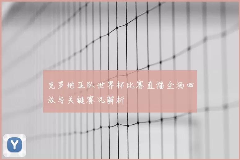 克罗地亚队世界杯比赛直播全场回放与关键赛况解析